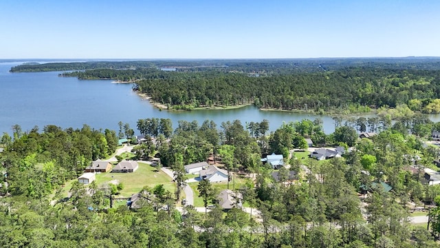 3640 Wingate Blvd, Brookeland, TX 75931 - aerial view of property and surrounding area with a large body of water