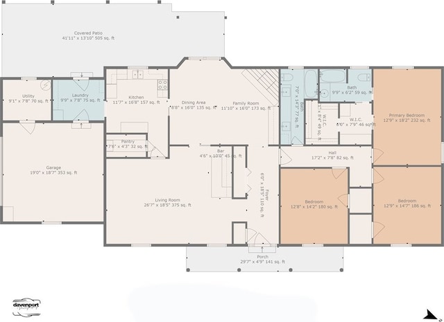 1308 Brook Holw, Lufkin, TX 75904 - view of floor plan / room layout