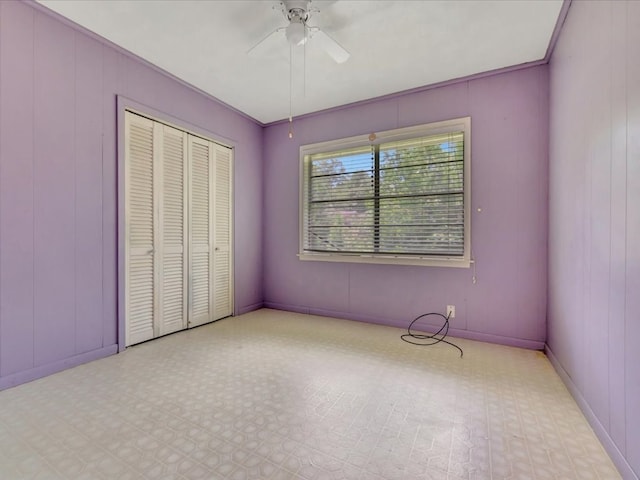 602 Devereaux, Diboll, TX 75941 - unfurnished bedroom with a closet and a ceiling fan