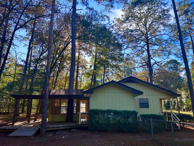 exterior space featuring a deck