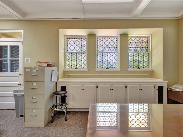 107 W Kerr Ave, Lufkin, TX 74904 - office area featuring carpet and ornamental molding