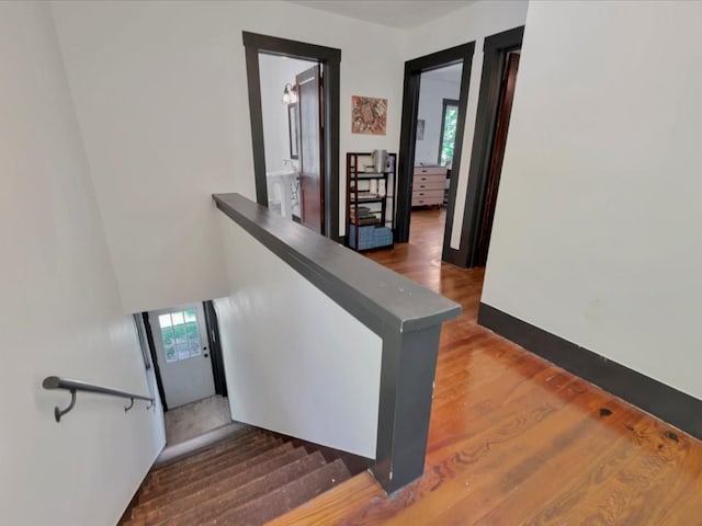 107 W Kerr Ave, Lufkin, TX 74904 - stairway featuring wood finished floors
