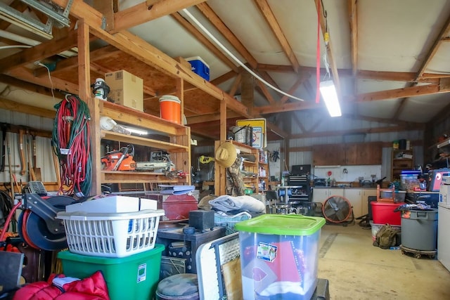view of storage area