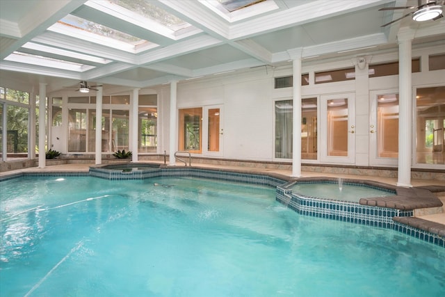 109 Innisbrook Dr, Lufkin, TX 75901 - view of pool featuring a pool with connected hot tub and ceiling fan