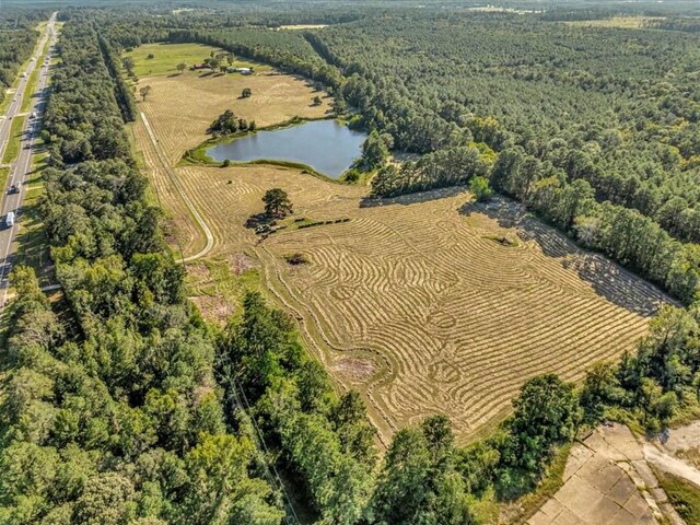 128 Tamie Lowe Rd, Moscow, TX 75960 - aerial overview of property's location featuring a nearby body of water and a forest