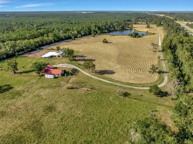 128 Tamie Lowe Rd, Moscow, TX 75960 - aerial view of sparsely populated area featuring a heavily wooded area and a large body of water