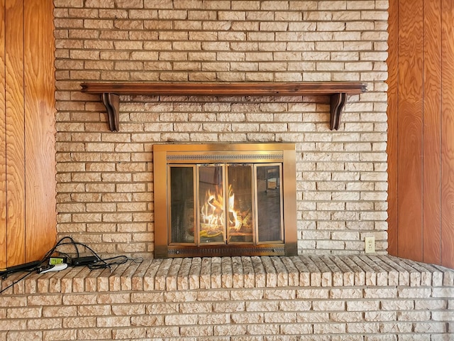 room details with a fireplace