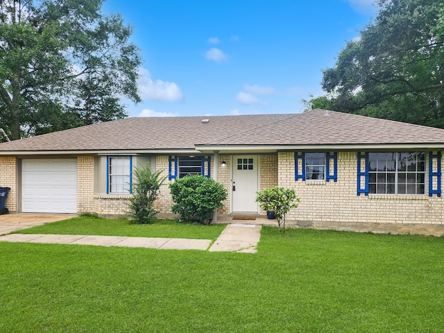 4296 US Highway 190 W, Jasper, TX 75951 - single story home featuring a garage, brick siding, a front yard, and concrete driveway
