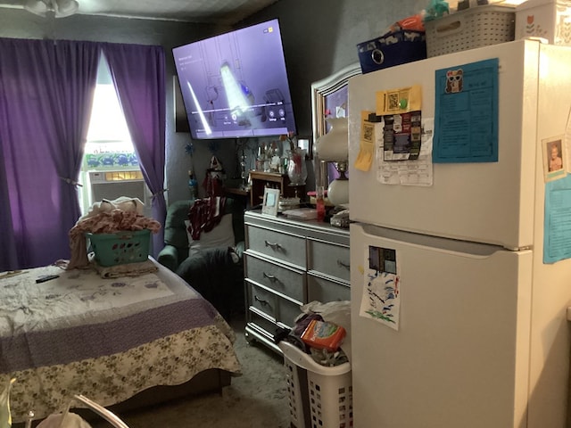 1734 Fm 82 W, Kirbyville, TX 75956 - bedroom featuring freestanding refrigerator and cooling unit
