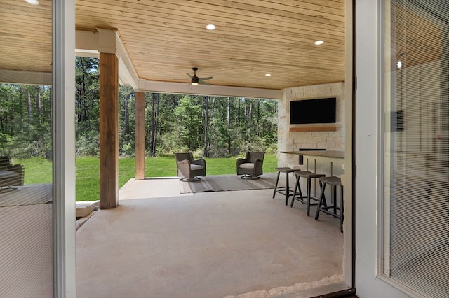 150 Tatanka Trl, Brookeland, TX 75931 - view of patio / terrace with a ceiling fan