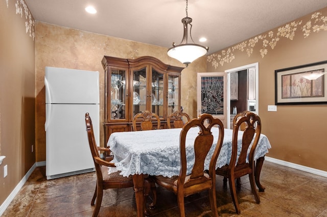 474 Mountain View Rd, Lufkin, TX 74904 - dining area featuring baseboards and recessed lighting