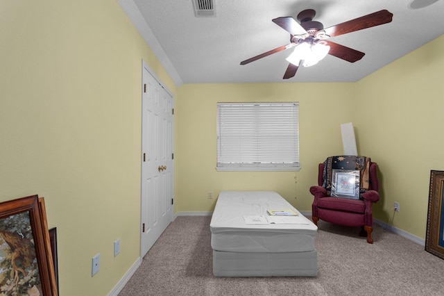 474 Mountain View Rd, Lufkin, TX 74904 - bedroom featuring carpet, baseboards, and a ceiling fan