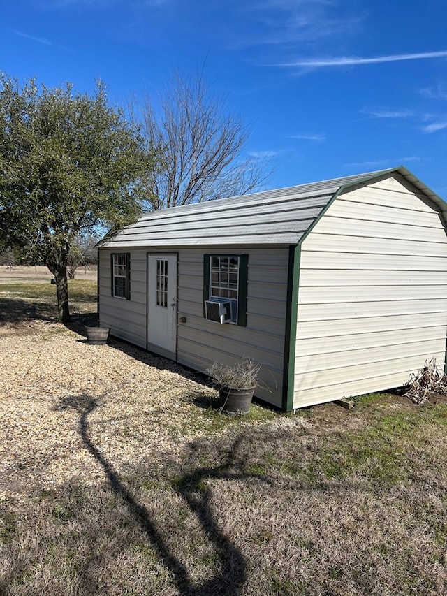 view of outbuilding with an outbuilding and cooling unit