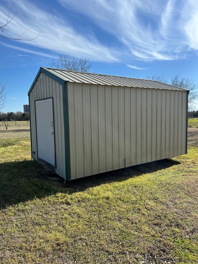 view of shed