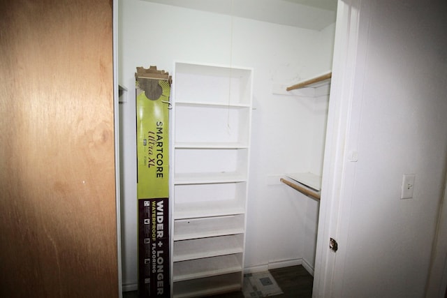 view of walk in closet