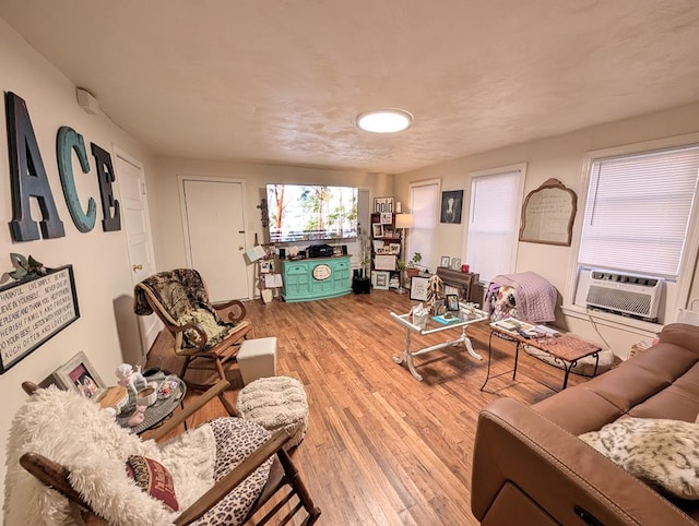 663 Mount Carmel Rd, Lufkin, TX 75904 - living area with light wood-style floors and cooling unit