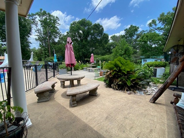 498 Mount Carmel Rd, Hudson, TX 75904 - view of patio / terrace with view of scattered trees