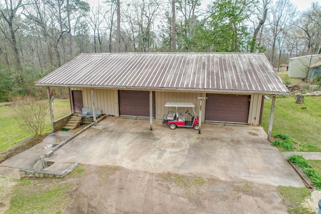 garage with a detached garage