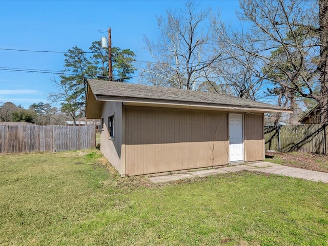 exterior space featuring fence