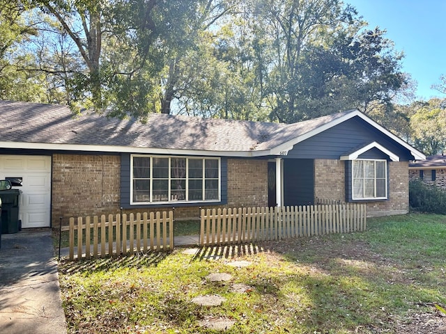 ranch-style house with a garage