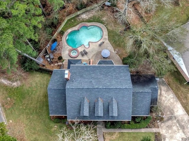 12 Columbia Ct, Lufkin, TX 75901 - view from above of property featuring a pool