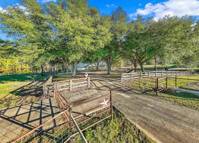 view of property's community featuring a rural view