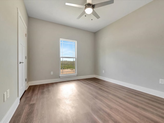 128 Stoney Rdg, Lufkin, TX 75904 - spare room featuring dark wood-style flooring and ceiling fan
