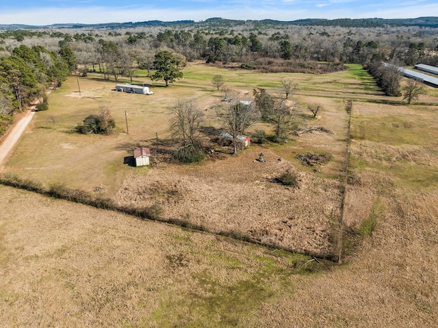 bird's eye view with a rural view