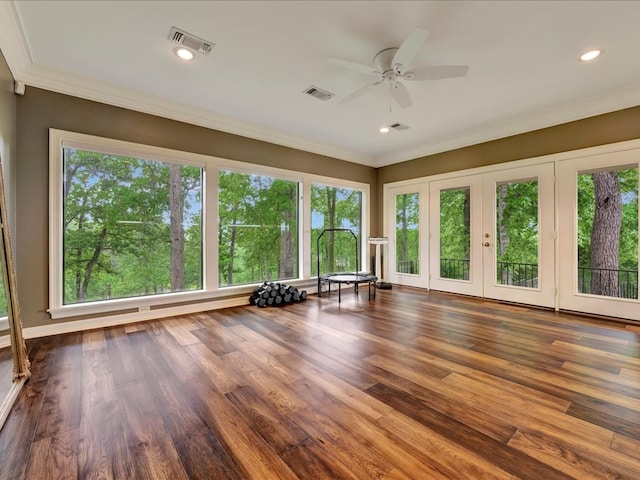 5078 US Highway 21, Nacogdoches, TX 75964 - unfurnished sunroom featuring french doors and plenty of natural light