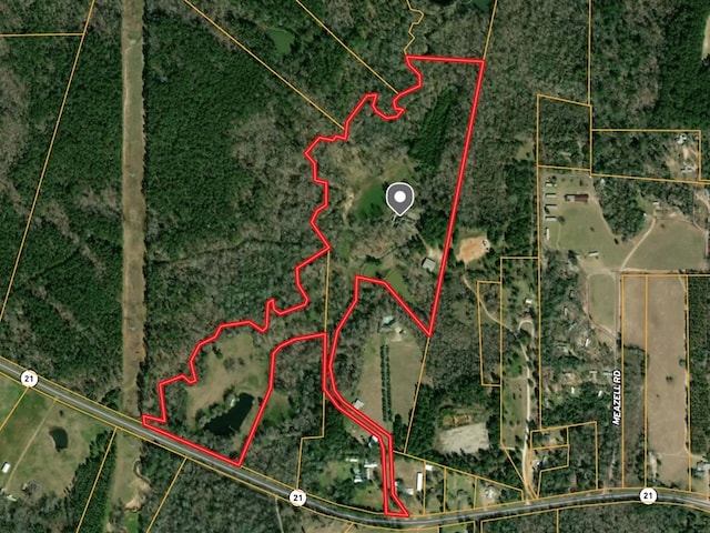 5078 US Highway 21, Nacogdoches, TX 75964 - aerial map of property and surrounding area featuring property parcel outlined