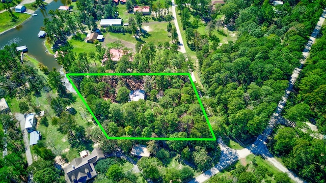 131 Oak Ln, Hemphill, TX 75948 - drone / aerial view with a water view
