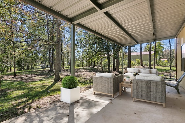 131 Oak Ln, Hemphill, TX 75948 - view of patio with an outdoor hangout area