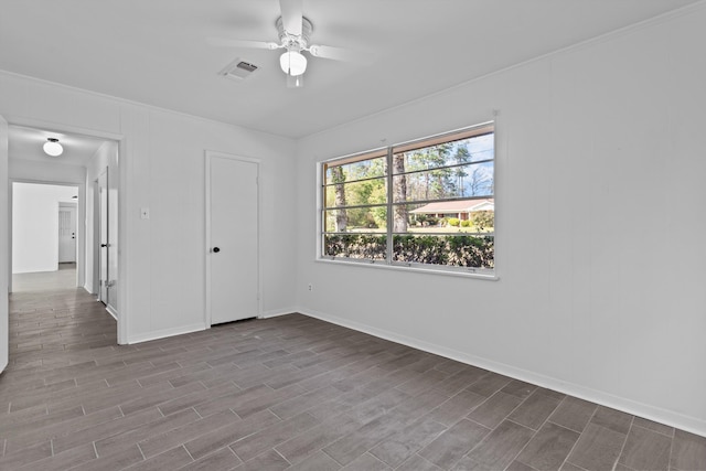 unfurnished bedroom featuring a closet, ceiling fan, and hardwood / wood-style floors