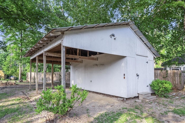 view of outdoor structure