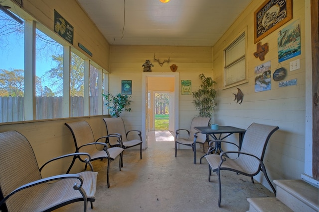 view of sunroom
