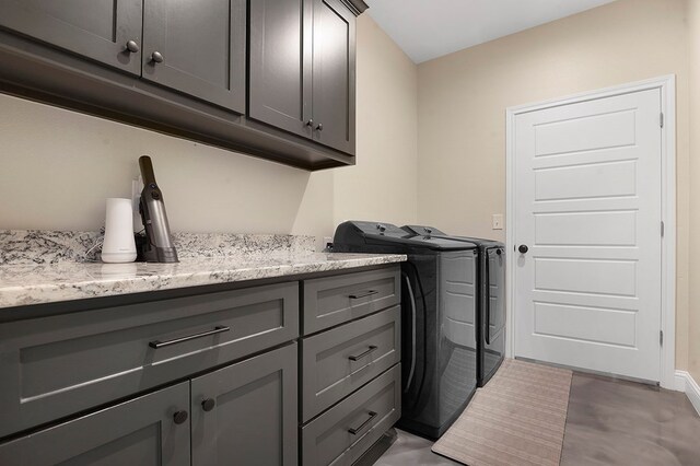 685 Box Car Rd, Lufkin, TX 75904 - laundry area with cabinet space, independent washer and dryer, and baseboards