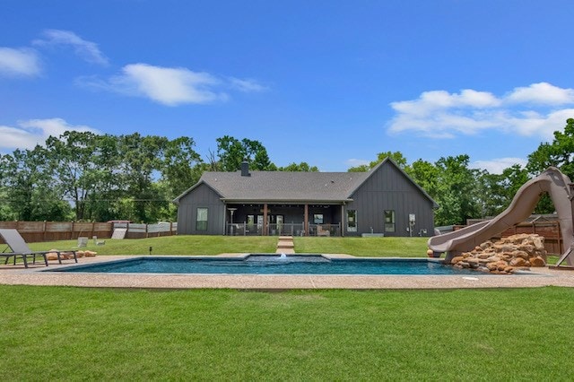 685 Box Car Rd, Lufkin, TX 75904 - view of swimming pool with a water slide