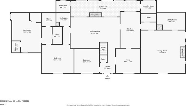 3198 Old Union Rd, Lufkin, TX 75904 - view of room layout