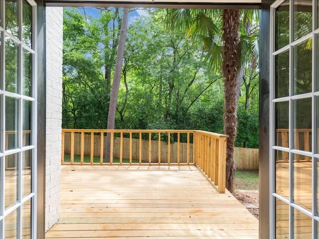 3202 Chimney Rock Ln, Nacogdoches, TX 75965 - deck featuring view of scattered trees