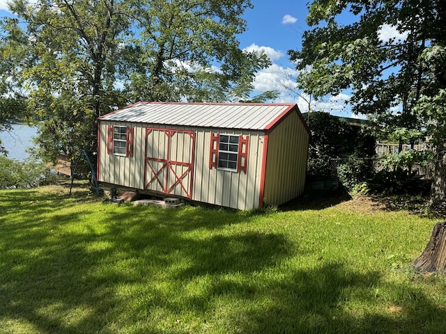 view of shed