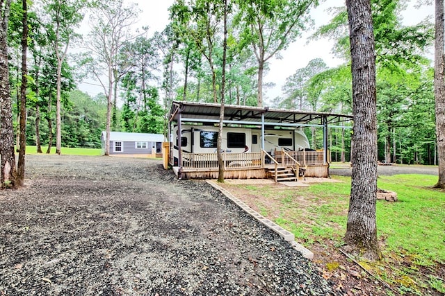 exterior space with a porch