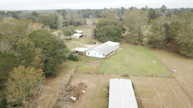 bird's eye view featuring a rural view