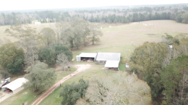 bird's eye view featuring a rural view