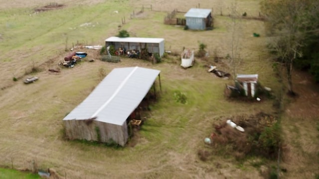 drone / aerial view featuring a rural view