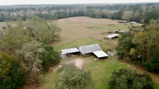 drone / aerial view featuring a rural view