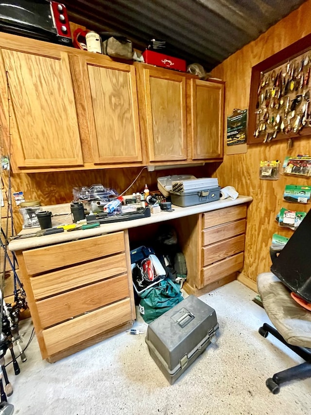 708 Card Dr, Lufkin, TX 75901 - office area featuring wooden walls