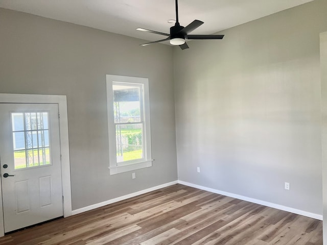 505 N 1st St, Lufkin, TX 75901 - empty room featuring wood finished floors and ceiling fan