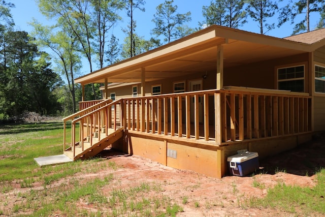 exterior space with a deck