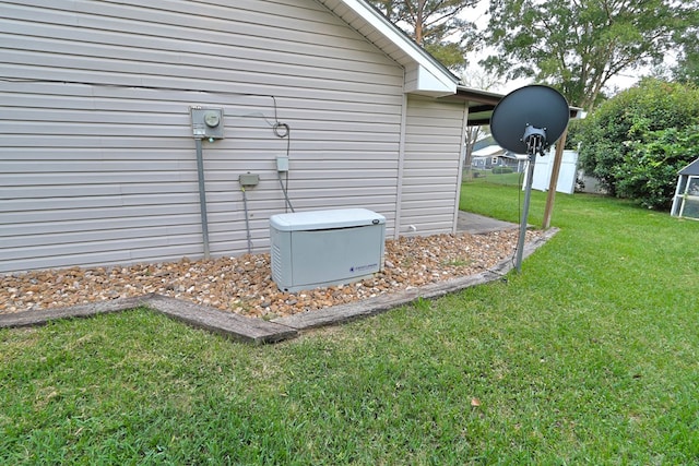details with electric meter and a power unit