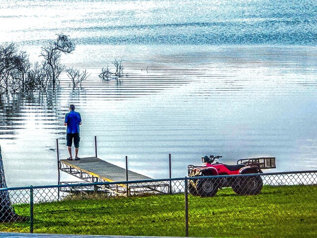 232 Cove Ln, Brookeland, TX 75931 - water view featuring a dock